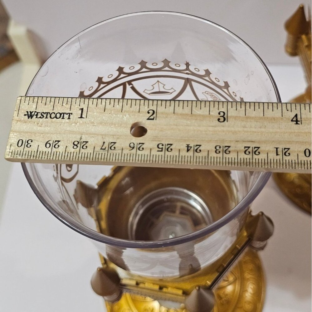 Disney Beauty & The Beast Castle Goblet Set of 2 With LED Light-Up Base - Picture 10 of 10